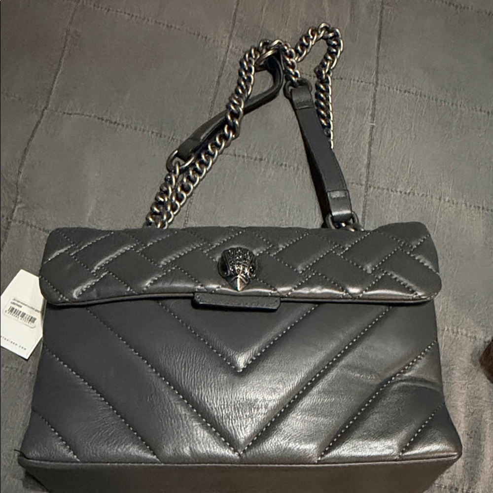 Authentic Elegant Black Quilted Shoulder Bag